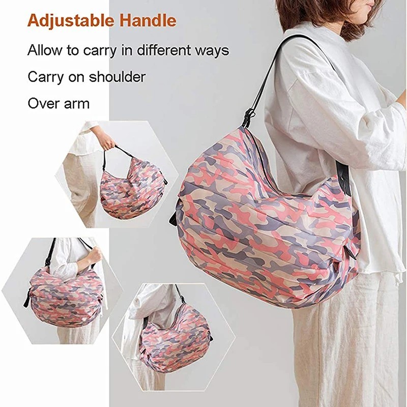 Foldable Travel Storage Bag Large Capacity Portable Camouflage Tote Shopping gallery
