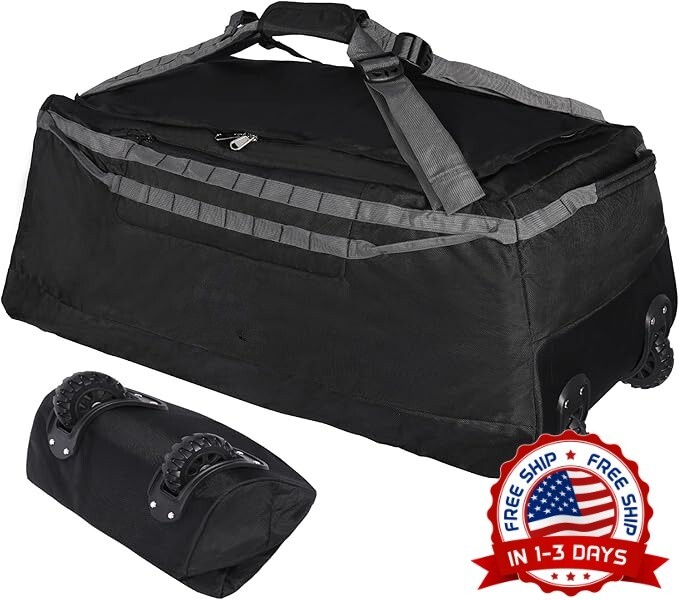 Bolso de Viaje Plegable con Ruedas 140L Ligero Bolsa de Viaje con 2 Ruedas NUEVO