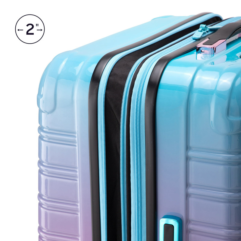 iFLY Fibertech 24" Medium Checked Suitcase – Hardside Expandable, Cotton Candy gallery