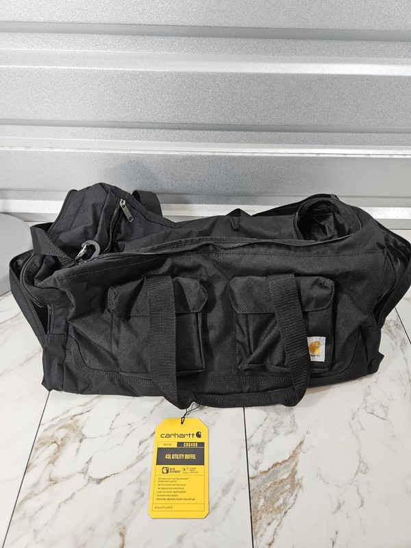 Carhartt 40L Utility Duffel Bag Black Water Resistant 600D CB0499 New With Tags