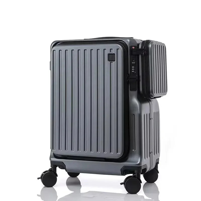 Multifunctional Carry on Suitcase Front Opening Laptop Boarding Case USB Chargin gallery