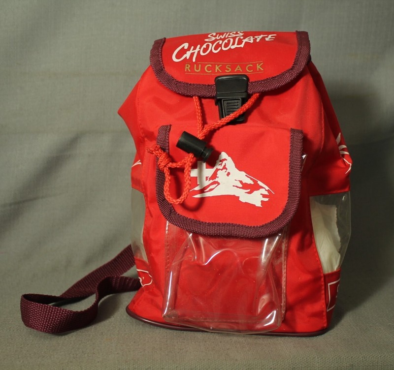 Suchard Swiss Chocolate Rucksack small backpack first aid chocolate bag
