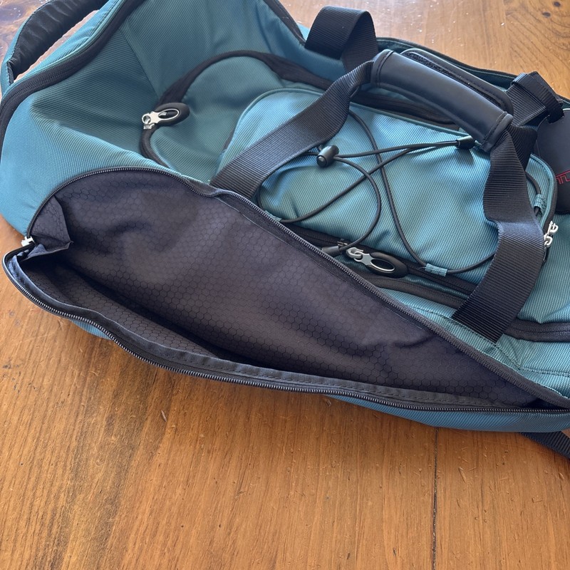 TUMI Dual Backpack Duffle Excursion Carry On Travel Bag Teal gallery