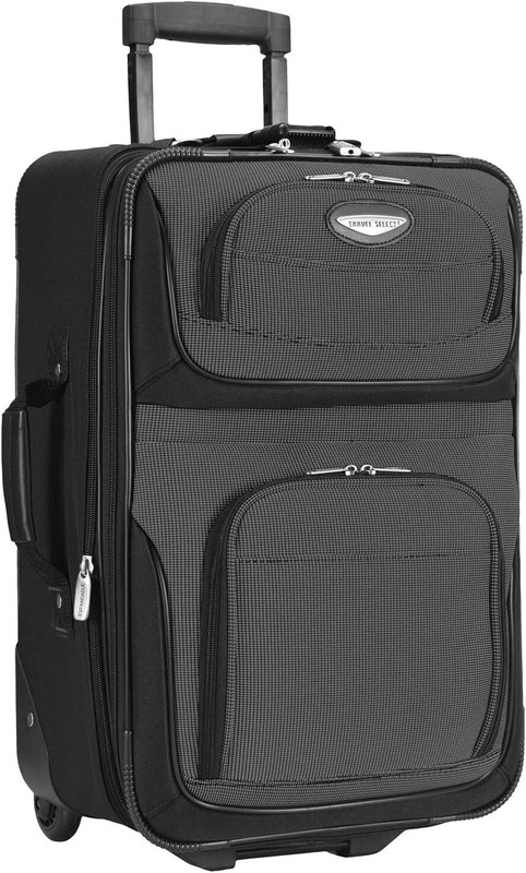 Travel Select 2 Piece Expandable Softside Luggage Set Carry On Tote Bag Gray gallery
