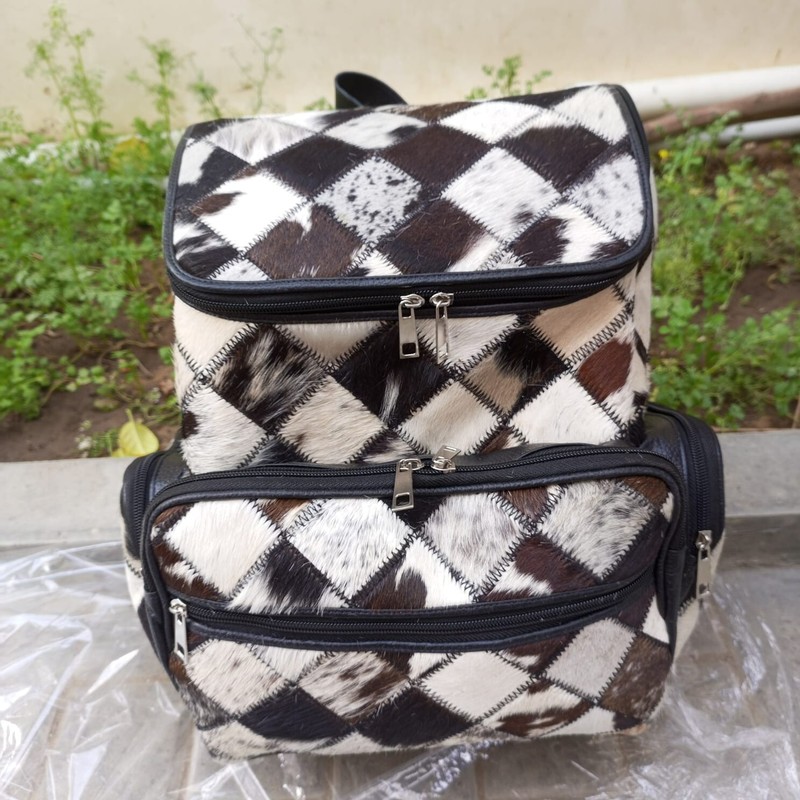 Best Travel Backpack Customize patchwork Laptop Bag Genuine Leather Backpack