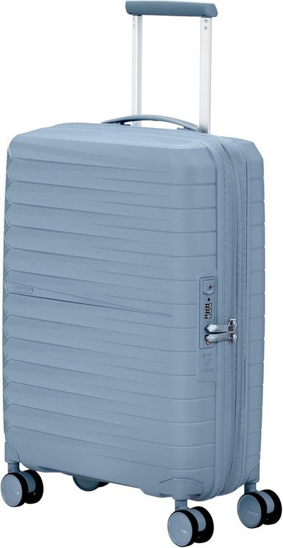 Fastfoward Expandable Hardside Luggage W/ Spinner Wheels Steel Blue Carry-on