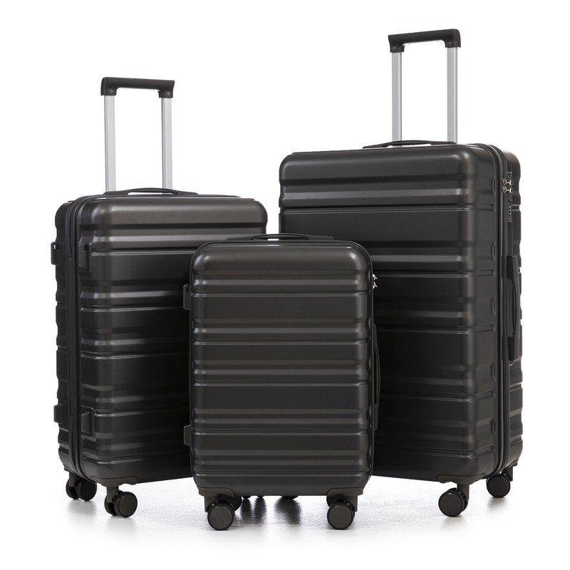 3 Piece Luggage Set Hardshell Carry on Suitcase with Spinner & Lock 20”24”28”