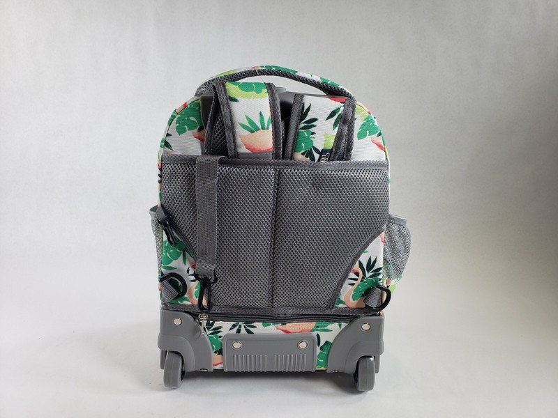Tilami Rolling Backpack 16 Inch School College Travel Carry-on Backpack Flamingo gallery
