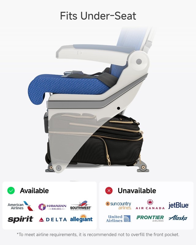 Lightweight 16-Inch Underseat Carry-On Luggage with Wheels, Soft-Sided Suitcase gallery