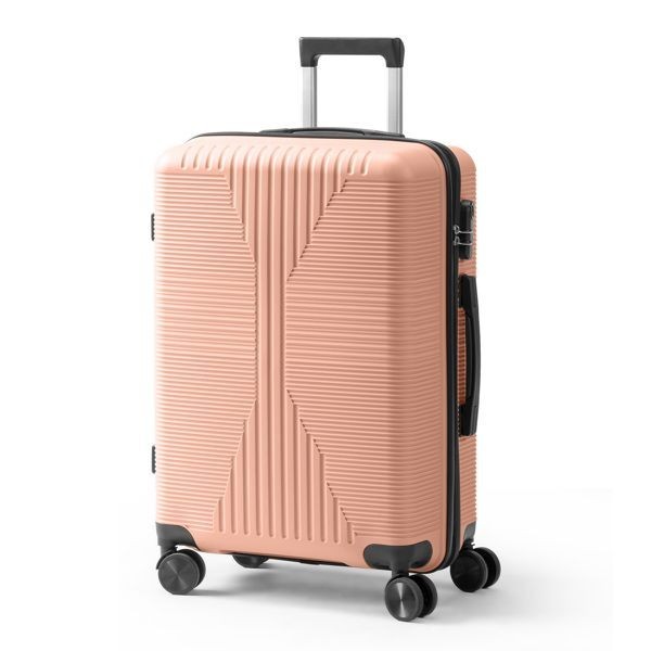 Single 24-Inch Pink Suitcase