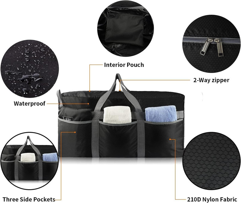 Foldable Duffle Bag, 96L Extra Large Travel Duffel bag Lightweight Weekender Bag gallery