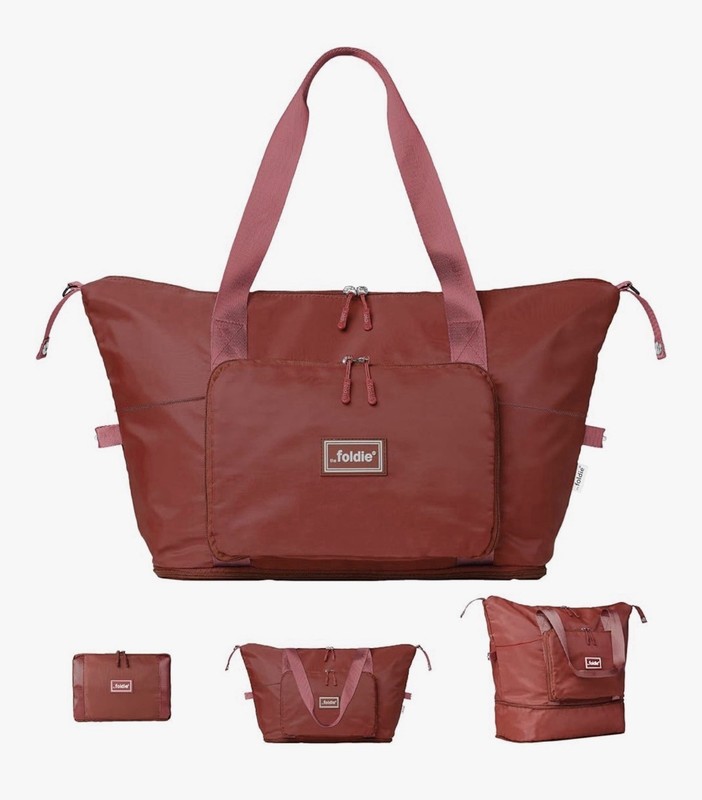 The Foldie® 4.0 Travel Duffle – Water Resistant – Expandable Bottom – Red
