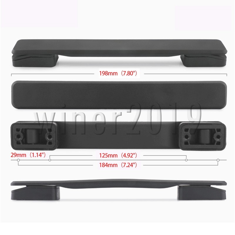4x Suitcase Handle Replacement Part with Screw 7.8Inch Black B115 Luggage Holder gallery