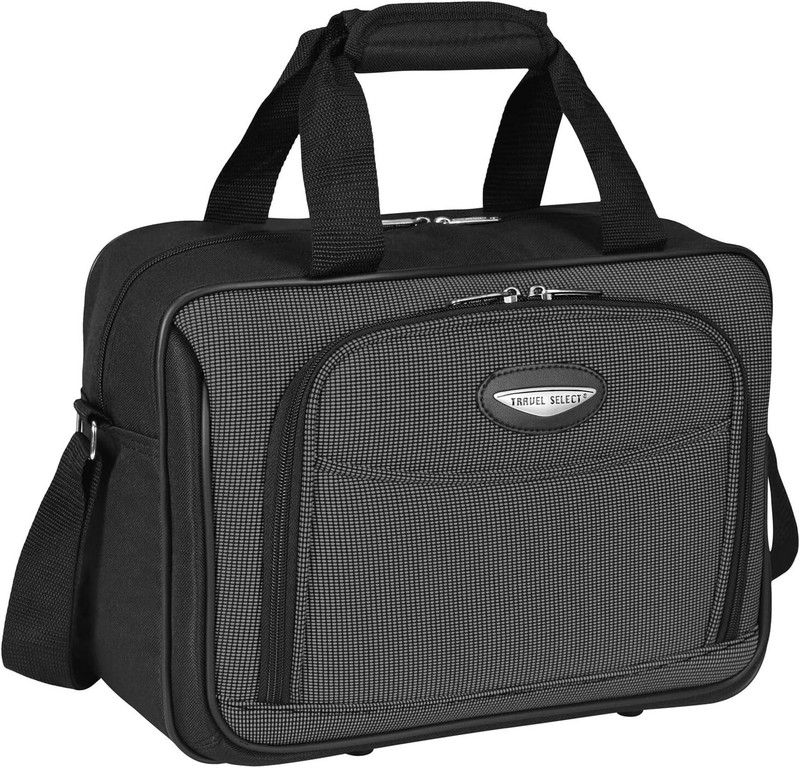 Travel Select 2 Piece Expandable Softside Luggage Set Carry On Tote Bag Gray gallery