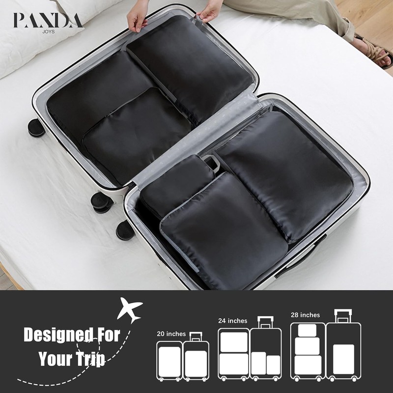 PANDA JOYS 4 Set Compression Packing Cubes Travel - Travel Accessories Expandabl gallery