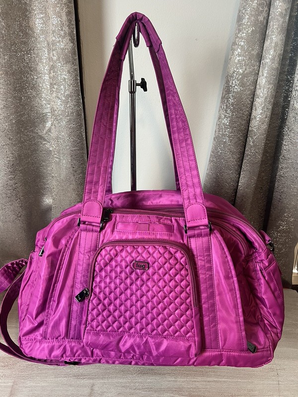 Lug Quilted Duffel Bag Propeller Pink Orchid Gym Overnight