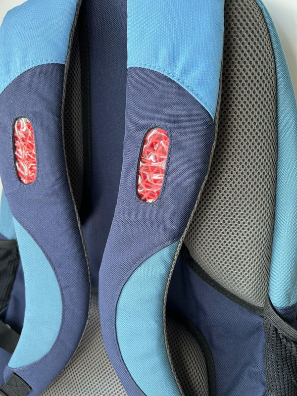 Heys Backpack School Comfort Padding Back/Strap Headphone Access Blue Lined EUC gallery