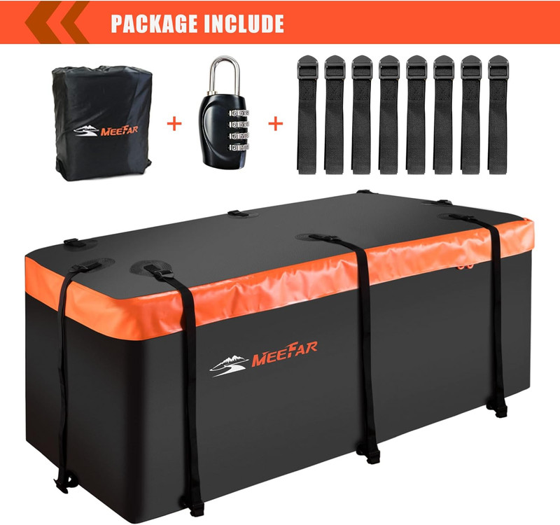 Hitch Mount Cargo Carrier Bag Soft Shell 100% Waterproof 19.7 Cubic Feet (59" 24 gallery