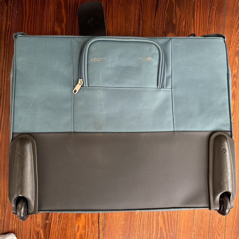 Samsonite Garment Bi-Fold SuitCase Wheeled Bag Rolling Travel Luggage Aqua Green gallery