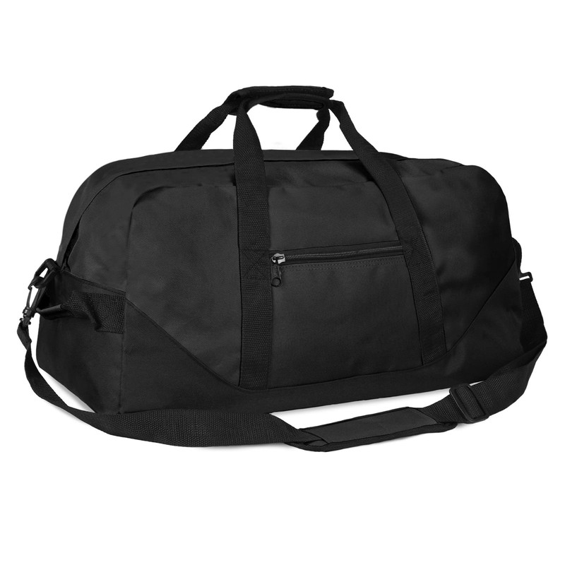 21” Large Duffle Bag with Adjustable Strap (Black)