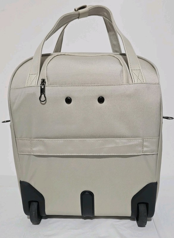 KROSER Carry On Multi-Functional, 16-inch Lightweight Overnight Suitcase - White gallery