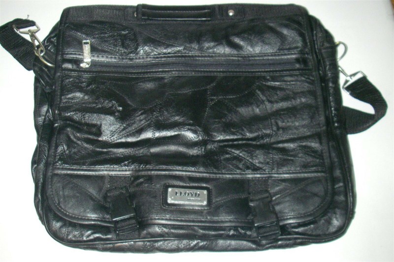 LLOYD INTERNATIONAL PATCHWORK LEATHER LAPTOP MESSENGER BAG 5 IN X 13 IN X 16 IN