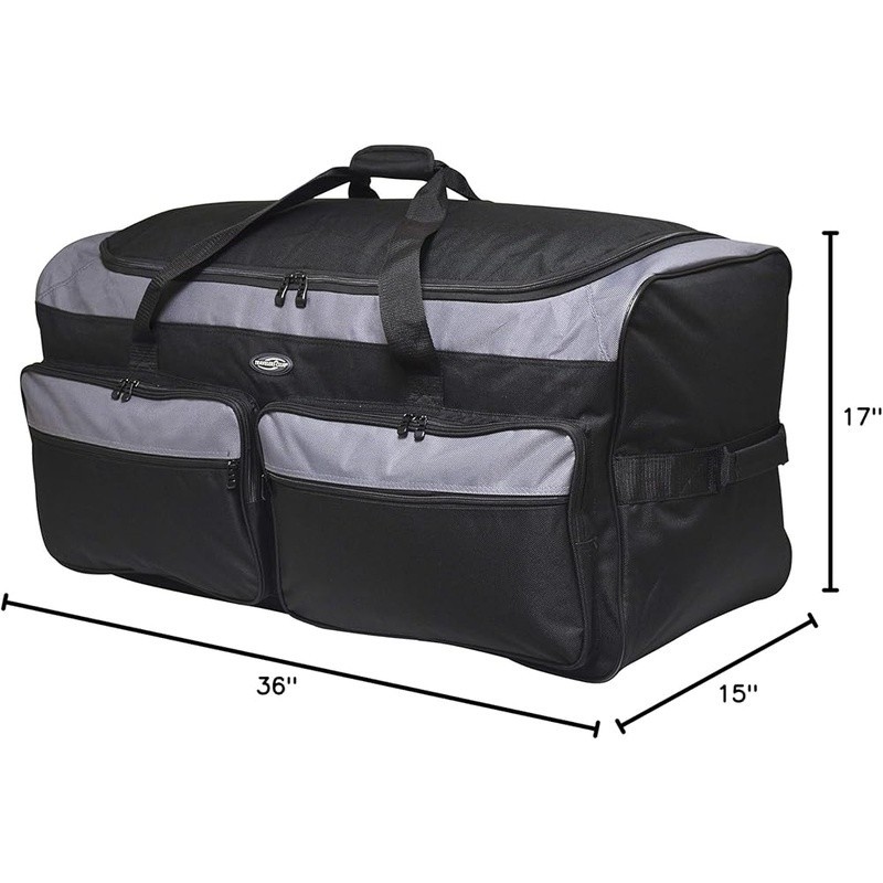 Sturdy 1200D Polyester 36 Inch Expandable Collapsible Duffel Bag Padded Handles gallery