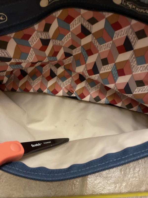 LeSportsac Geometric Patterned Weekender Travel Duffle Duffel Carry On Bag gallery