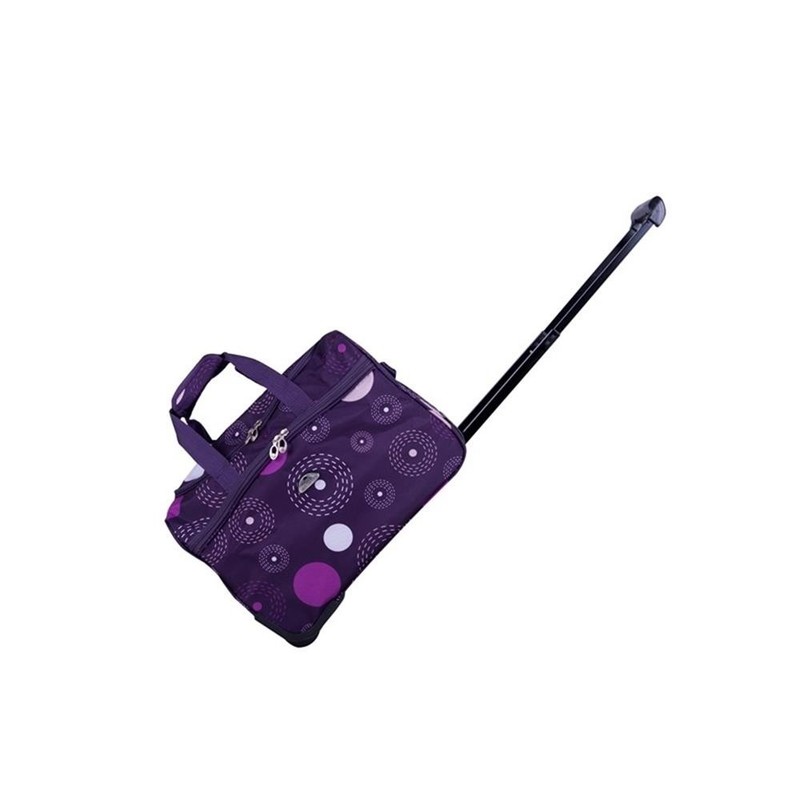 Pemberly Row Traditional Polyester 5-Piece Spinner Luggage Set in Purple gallery