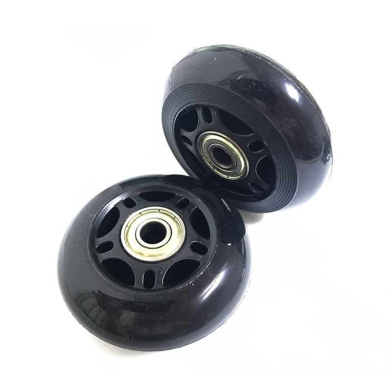 2pcs Luggage Suitcase Wheels, 80mm Rubber Inline Roller Skate Wheels with 8mm... gallery