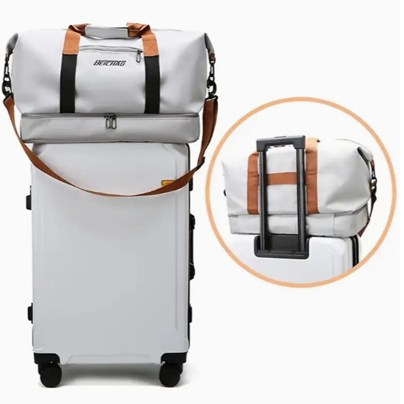 Duffle Bag 18 in Drop-Bottom Zip Weekender Choice Color Waterproof TSA Carry On gallery