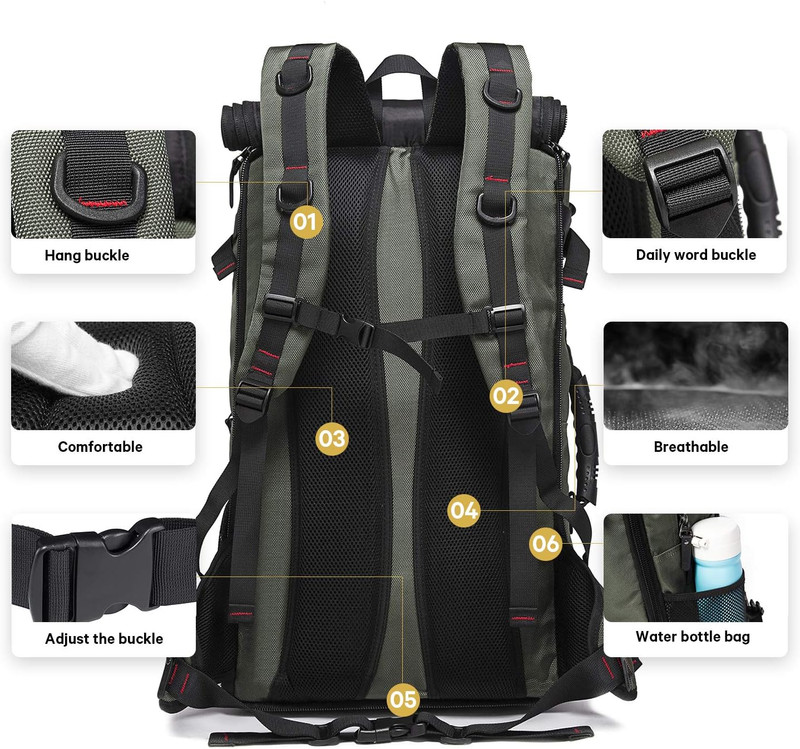 Travel Backpack, Carry on Backpack Durable Convertible Duffle Bag Fit for 15.6 I gallery