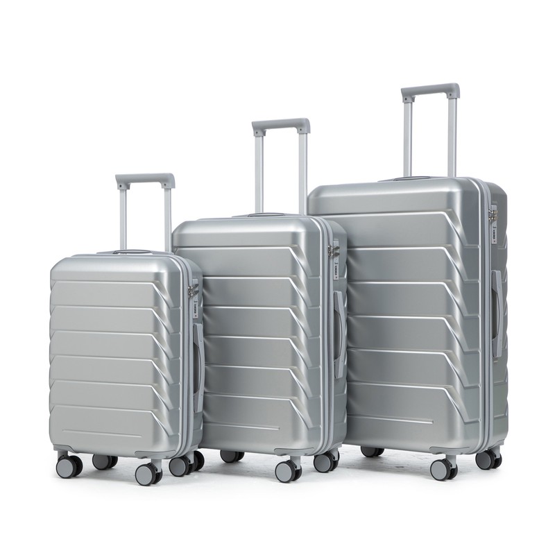 3-Piece ABS Spinner Wheel Luggage Set with TSA Combination Lock 20″ 24″ 28″