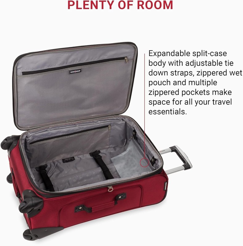 Softside Spinner Luggage Polyester 25-Inch Expandable Travel Suitcase gallery