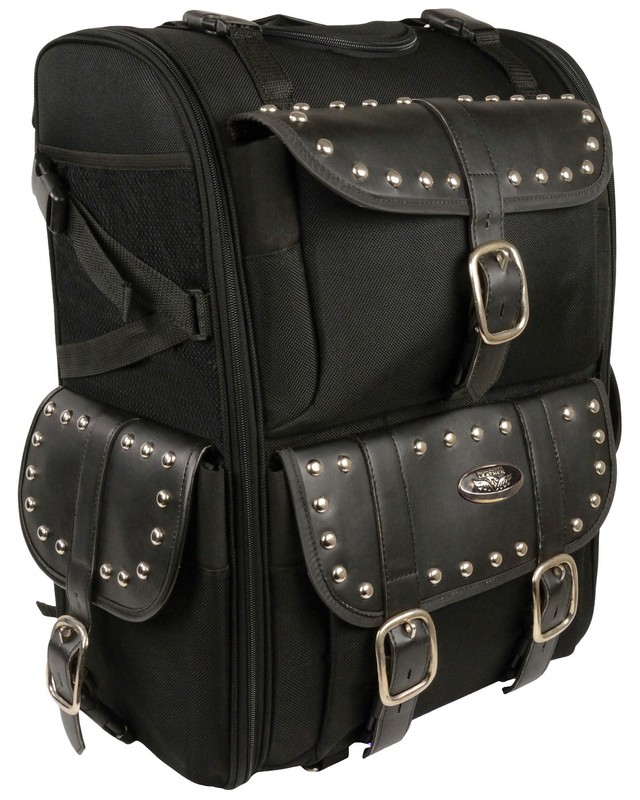 Milwaukee Leather Extra Large Two Piece Studded Nylon Touring Pack – SH673