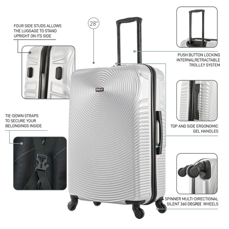 DUKAP Inception 28" Hard Shell Checked Luggage Spinner Wheels Travel Suitcase gallery