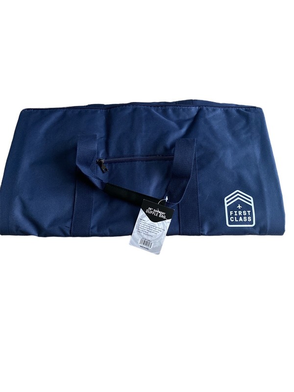 NEW First Class 26” Bag Converts From Garment To Duffle. Navy/Red 37” X 21 1/2”