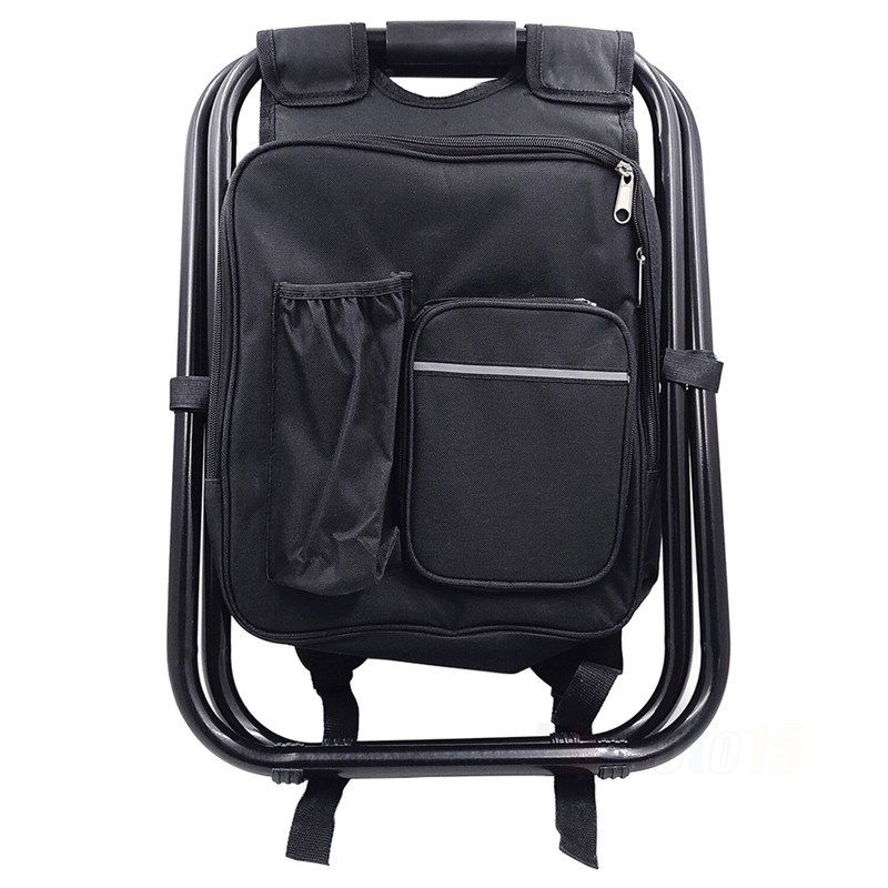 Balck Campstool & Backpack Multifunctional Travel Bag For Traveling Fishing gallery