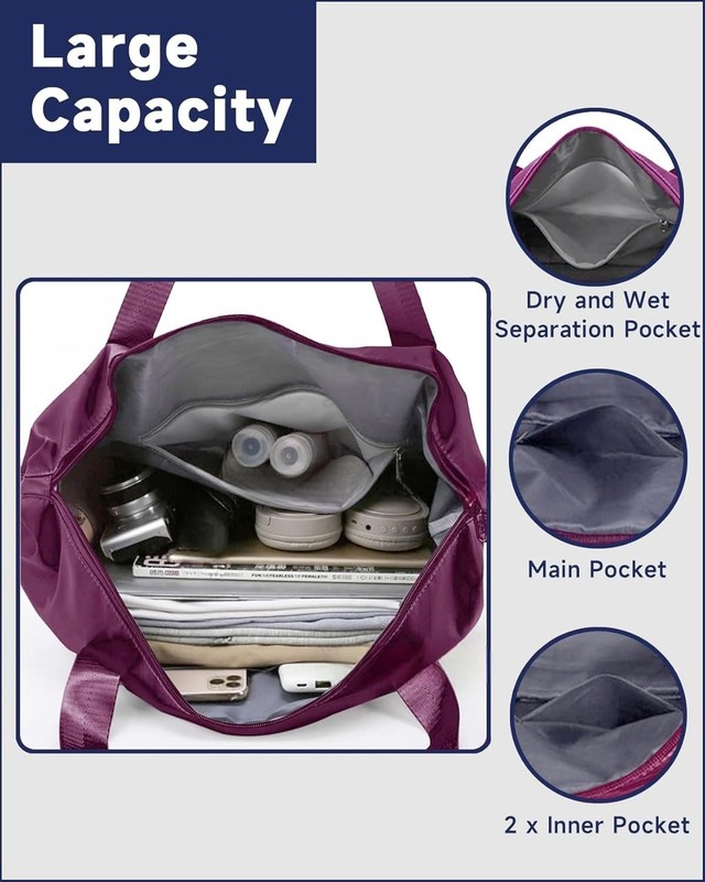 Versatile Expandable Duffle Bag with Removable Wheels & Adjustable Strap - 55L gallery