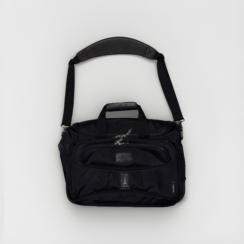 TRAVELPRO Crew 4 Weekender Carry-On Black Nylon Bag with Trolley Sleeve