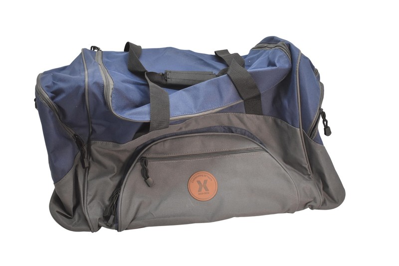 Blue Gray 28″ Duffle Bag Soft Case Mens Travel Weekender Carry On Gym Sports
