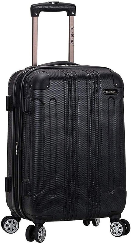 Rockland London Hardside Spinner Wheel Luggage, Black, Carry-On 20-Inch