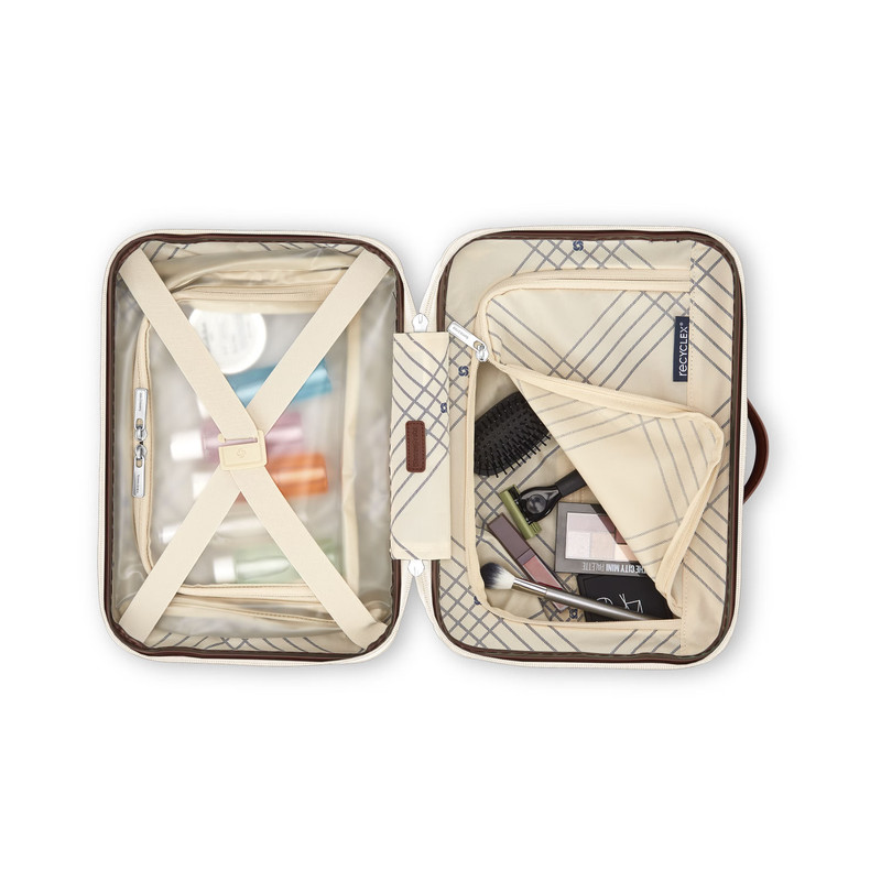 🔒✨ White Samsonite Hard Shell Train Case 💄 | Crossbody Travel Makeup Bag | NWT gallery