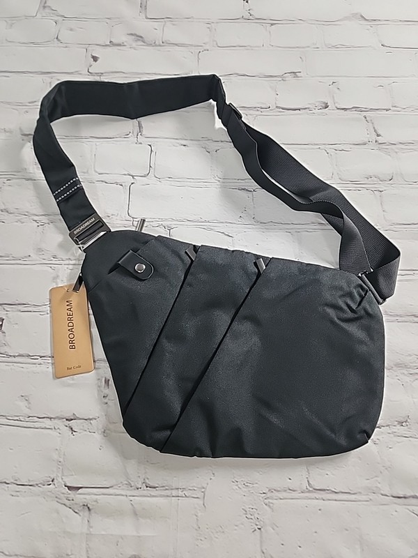 NEW – Unisex Broadream Canvas Personal Flex CrossBody Bag Travel Bag Black