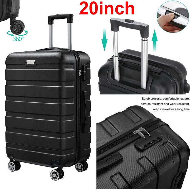 Hardside Carry On Luggage 20″ Suitcase Spinner Wheels TSA Lock Airline Approved