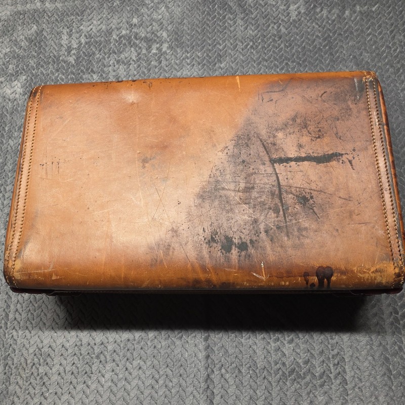 Hartmann Custom Crafted Leather Suitcase Brown Vintage ****AS IS / REPAIR**** gallery