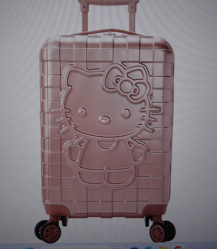 Hello Kitty Plaid 20-Inch Carry-On Hardside Spinner Luggage $219.99
