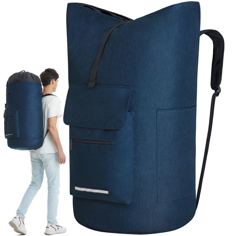 Laundry Backpack Heavy Duty, 115L Extra Large Laundry Bag with Straps, Dorm R...