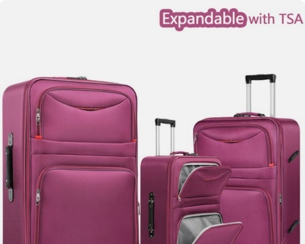 Luggage 3 Piece Set Spinner Softshell Lightweight Expandable w/TSA Lock gallery