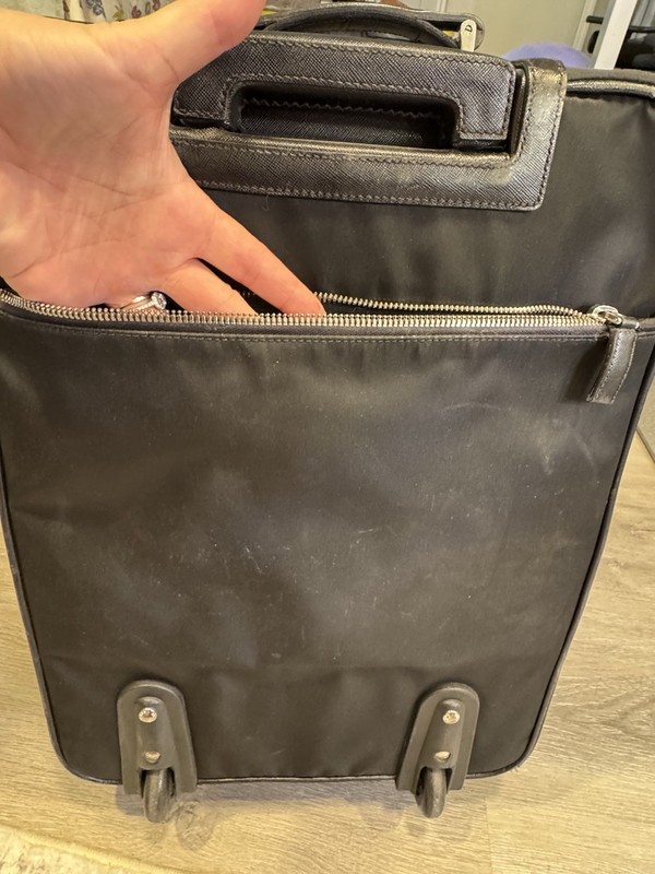 Authentic Prada Black Nylon Rolling Suitcase Wheeled Travel Bag Trolley gallery